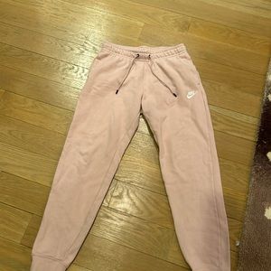 pink nike sweat pants cute.